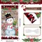Snowman Wood Grain Christmas Door Cover, 6 x 3 Feet, Polyester